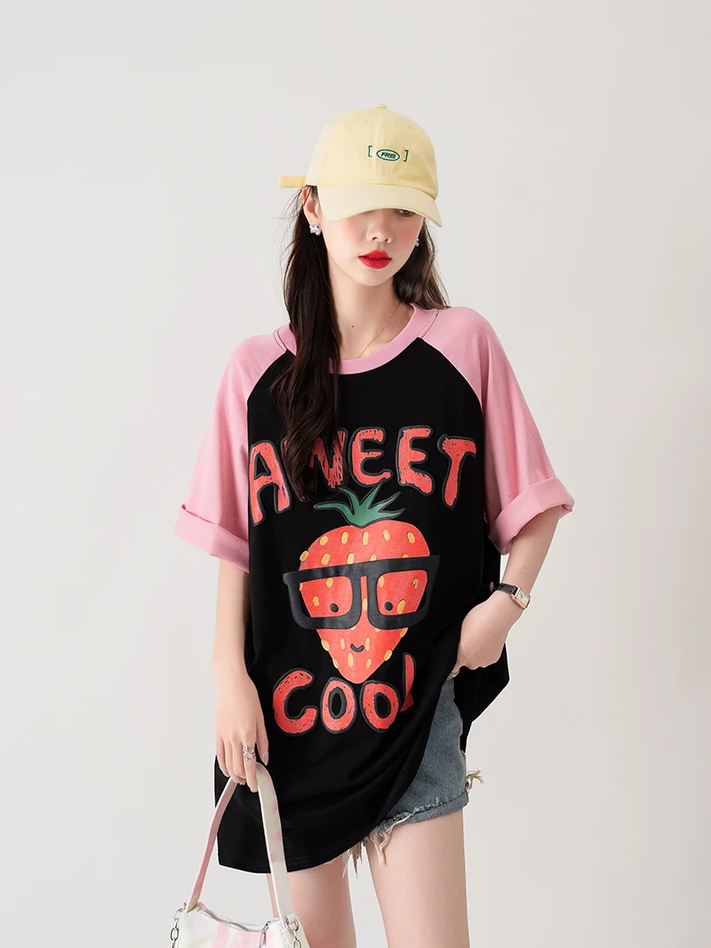 Short-sleeved T-shirt with Shoulder Sleeves Trendy Round Neck New Top Large Size Women's Clothing
Short-sleeved T-shirt with Shoulder Sleeves Trendy Round Neck New Top Large Size Women's Clothing