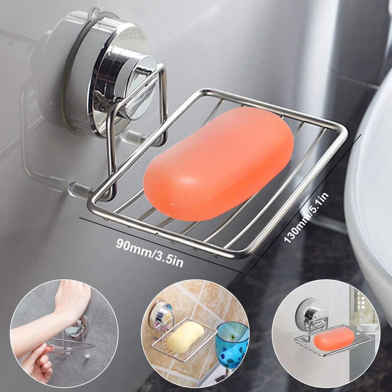 Присоска для мыльницы из нержавеющей стали, настенный держатель, корзина для душа в ванной комнате
Присоска для мыльницы из нержавеющей стали, настенный держатель, корзина для душа в ванной комнате