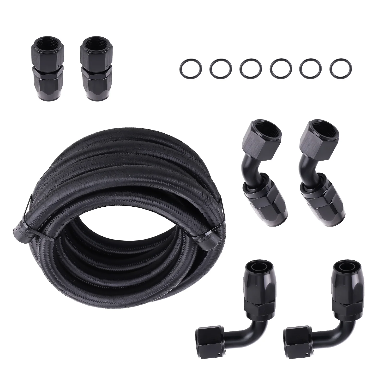 Universal Blow Off Valve AN-10 Braided Hose 3.66m & Swivel Fittings Set Black
Universal Blow Off Valve AN-10 Braided Hose 3.66m & Swivel Fittings Set Black