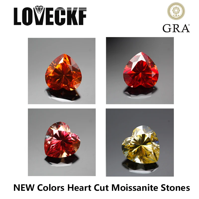 NEW Colors Heart Cut Moissanite Stones VVS1 Passed Diamond Tester with GRA Report
NEW Colors Heart Cut Moissanite Stones VVS1 Passed Diamond Tester with GRA Report