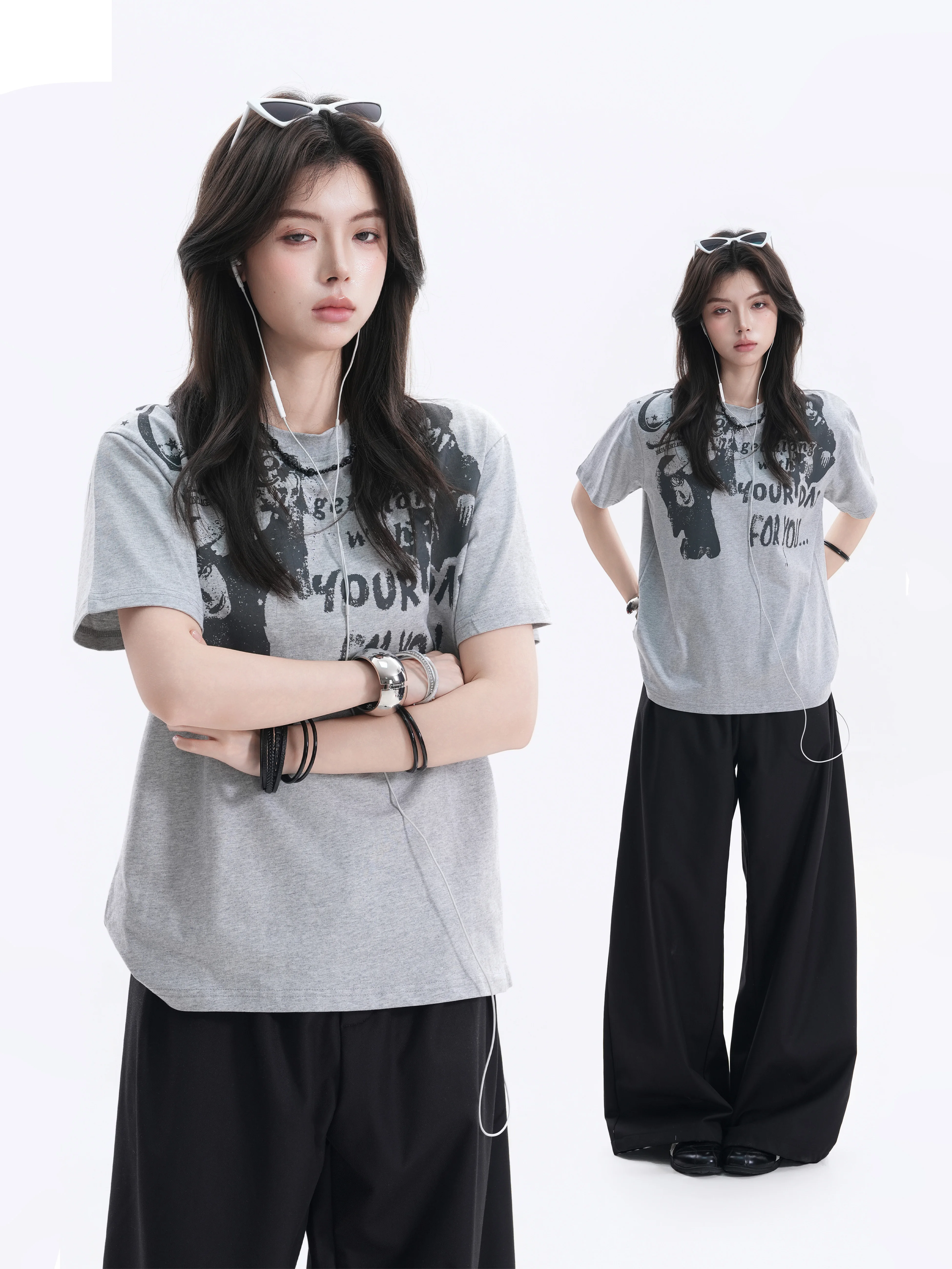 Loose Shoulder American Streetwear T-shirt Women's Short Sleeve Summer Casual Style Pure Color Cotton Comfortable Breathable
Loose Shoulder American Streetwear T-shirt Women's Short Sleeve Summer Casual Style Pure Color Cotton Comfortable Breathable