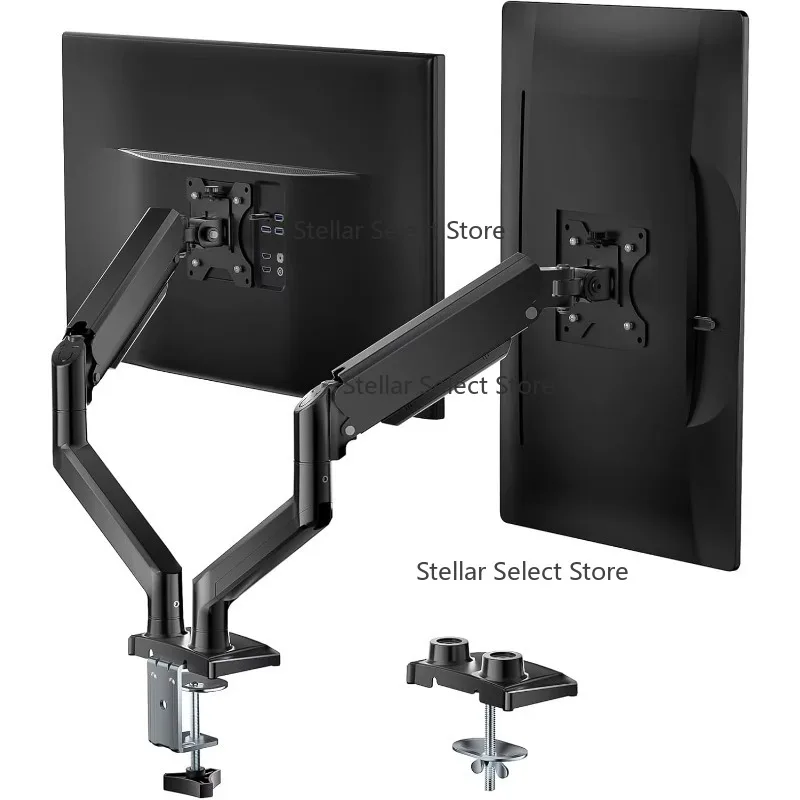 DT-02 13''-32'' 10kg Pole-Mounted Steel Aluminum Mechanical Spring Dual Arm VESA Mount Stand Bracket Matte Black Stock
DT-02 13''-32'' 10kg Pole-Mounted Steel Aluminum Mechanical Spring Dual Arm VESA Mount Stand Bracket Matte Black Stock