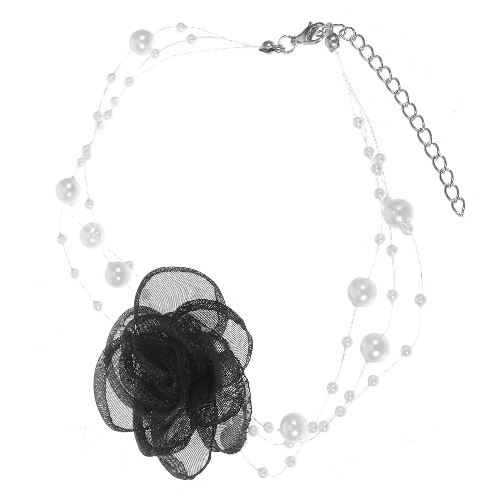 Flower Pearl Choker Necklace Romantic Layered Mesh Floral Rose Pattern Wedding Bridal Prom Party Jewelry Pearl Choker for Women
Flower Pearl Choker Necklace Romantic Layered Mesh Floral Rose Pattern Wedding Bridal Prom Party Jewelry Pearl Choker for Women