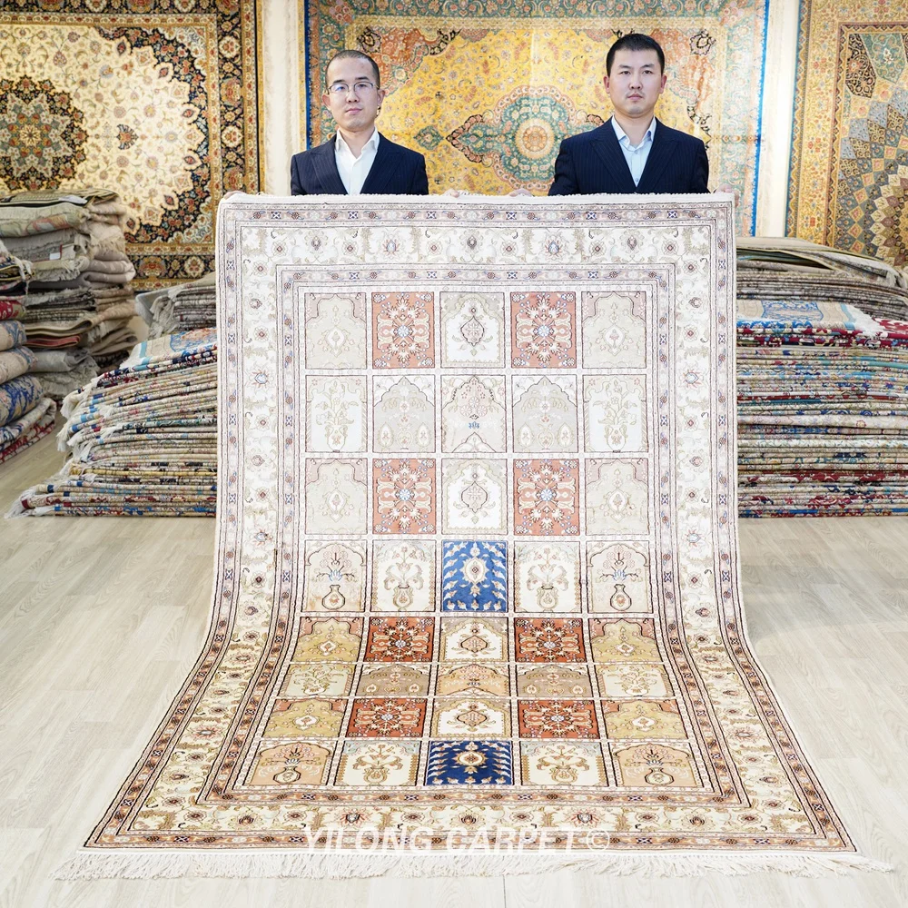 152x244cm Hand Knotted Four Seasons Handmade Silk Carpet Oriental Kashmiri Silk Rugs (J09B)
152x244cm Hand Knotted Four Seasons Handmade Silk Carpet Oriental Kashmiri Silk Rugs (J09B)