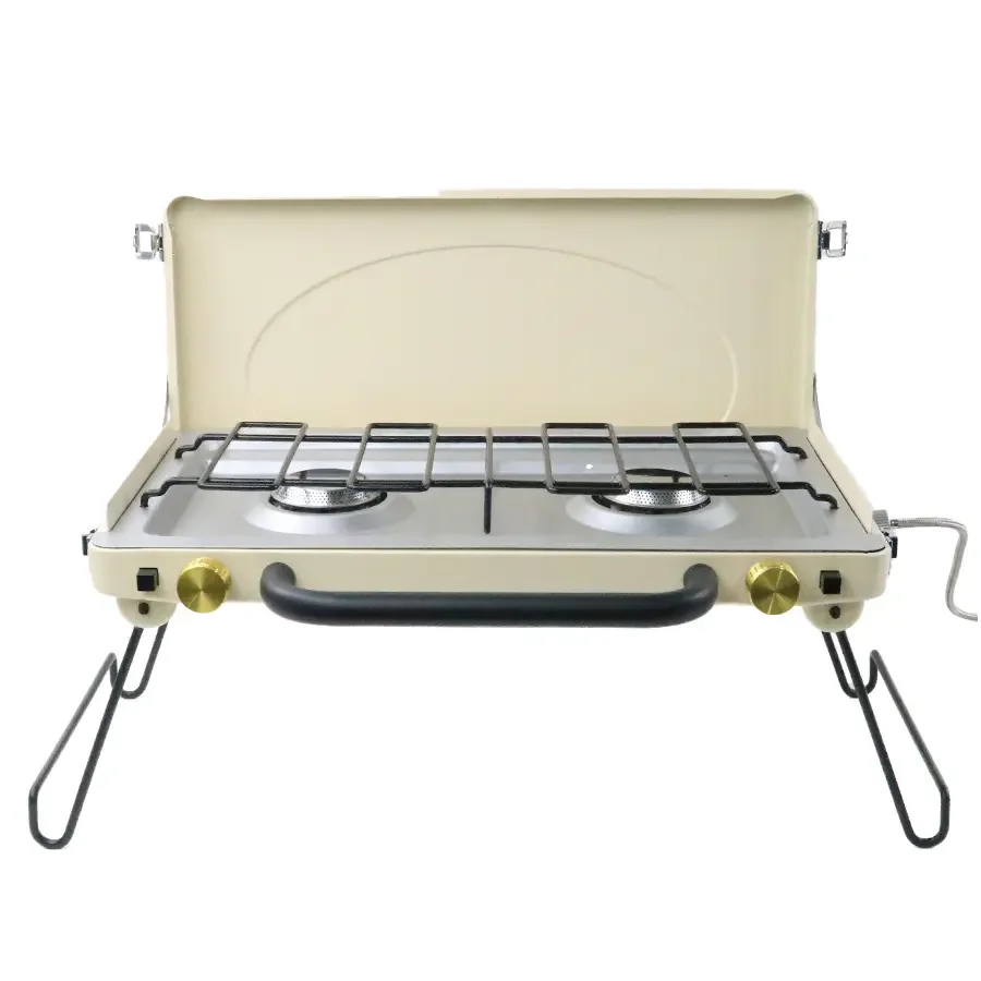Portable Mini Double Burner Gas Stove Outdoor Camping Kitchen with 2-Burner Cooktop Foldable Design
Portable Mini Double Burner Gas Stove Outdoor Camping Kitchen with 2-Burner Cooktop Foldable Design