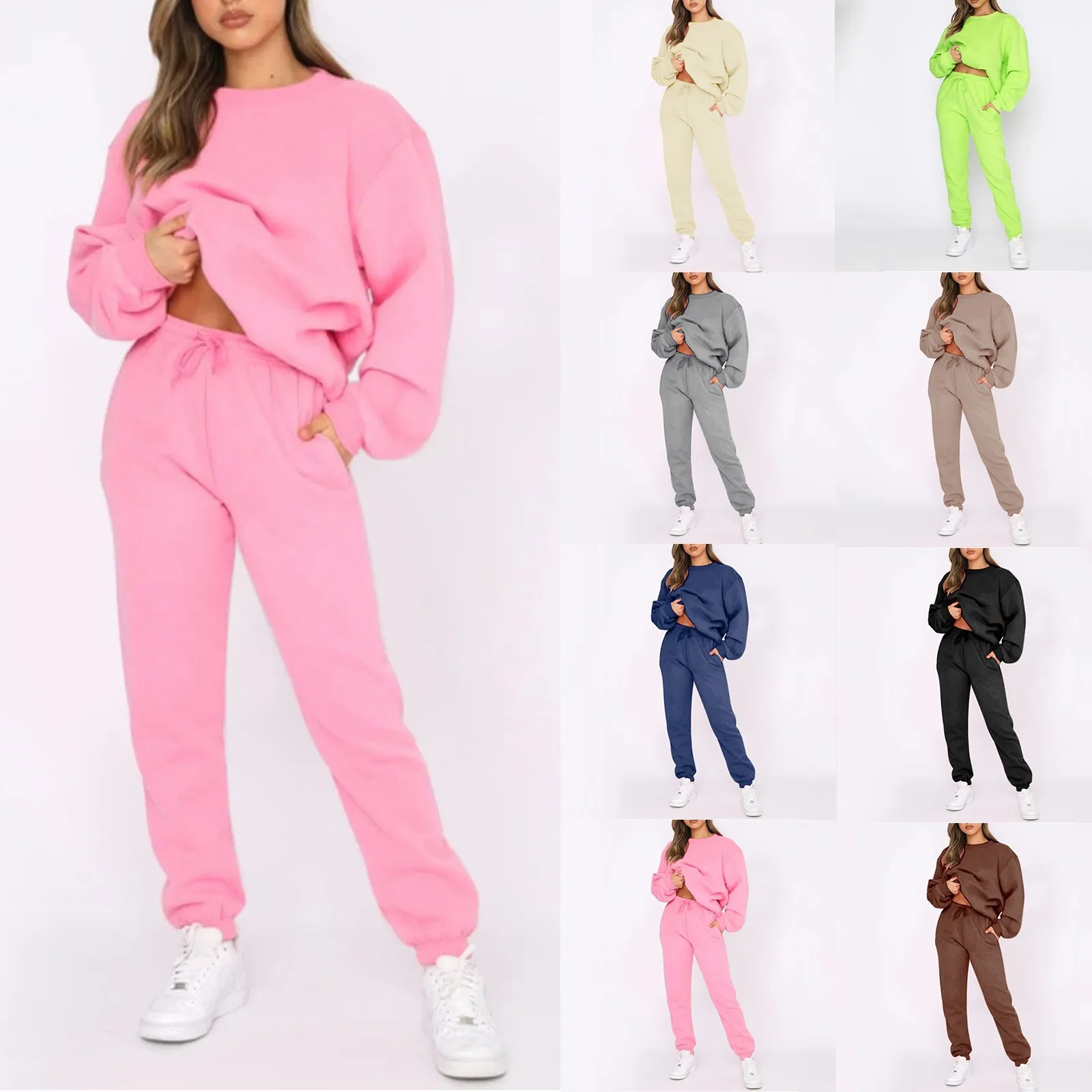 Women's Tracksuit Two Pieces Autumn Fashion Solid Casual Long Sleeve Pullover Outfits High Waist Bandage Pants Oversized Hoodies
Women's Tracksuit Two Pieces Autumn Fashion Solid Casual Long Sleeve Pullover Outfits High Waist Bandage Pants Oversized Hoodies
