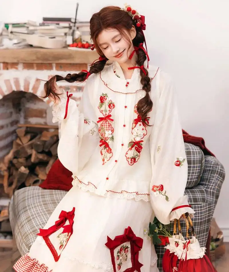 New Han Elements Improve Vest Bixi Skirt Suit Dui Jiao Wearing A Bag Daily Girl Fiesta Carnival Halloween Cos Cosplay Strawberry
New Han Elements Improve Vest Bixi Skirt Suit Dui Jiao Wearing A Bag Daily Girl Fiesta Carnival Halloween Cos Cosplay Strawberry