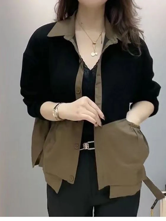 Легкая верхняя одежда Long Sve Весна-Осень Faion для женщин среднего возраста и ly Mom's Jaet Korean Sle Casual Hi...
Легкая верхняя одежда Long Sve Весна-Осень Faion для женщин среднего возраста и ly Mom's Jaet Korean Sle Casual Hi...