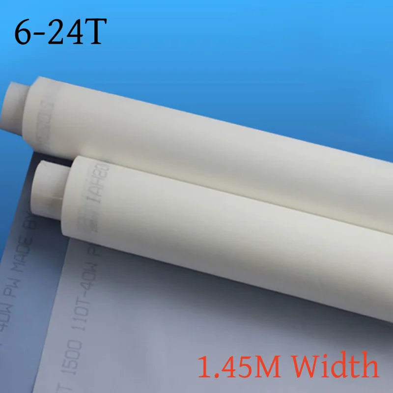 10M x 1.45M Width 15-60 Mesh Silk Screen Printing Fabric White Polyester Screen Printing Mesh
10M x 1.45M Width 15-60 Mesh Silk Screen Printing Fabric White Polyester Screen Printing Mesh