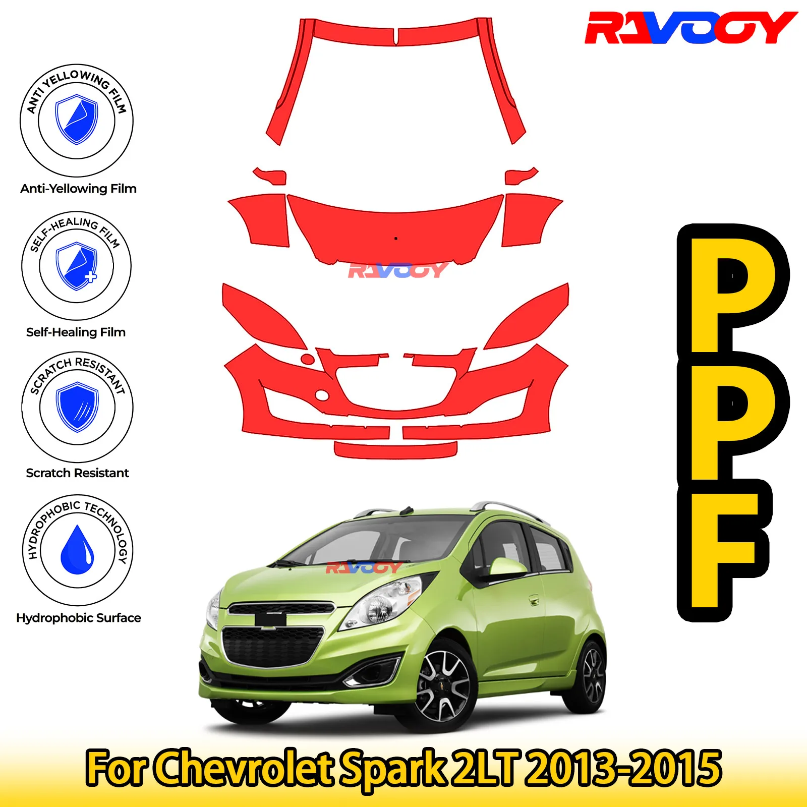 For Chevrolet Spark 2LT 2013-2015 Glossy Matte Black Precut front PPF Kit Paint Protection Film
For Chevrolet Spark 2LT 2013-2015 Glossy Matte Black Precut front PPF Kit Paint Protection Film