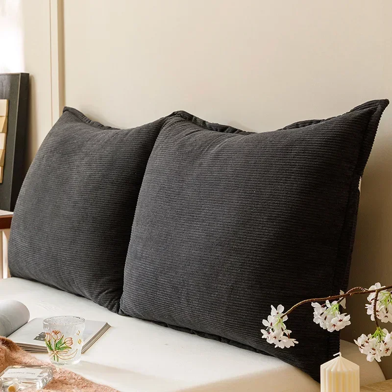 New retro corduroy removable and washable bedside soft bag cushion tatami large backrest solid color long pillow can be bundled
New retro corduroy removable and washable bedside soft bag cushion tatami large backrest solid color long pillow can be bundled