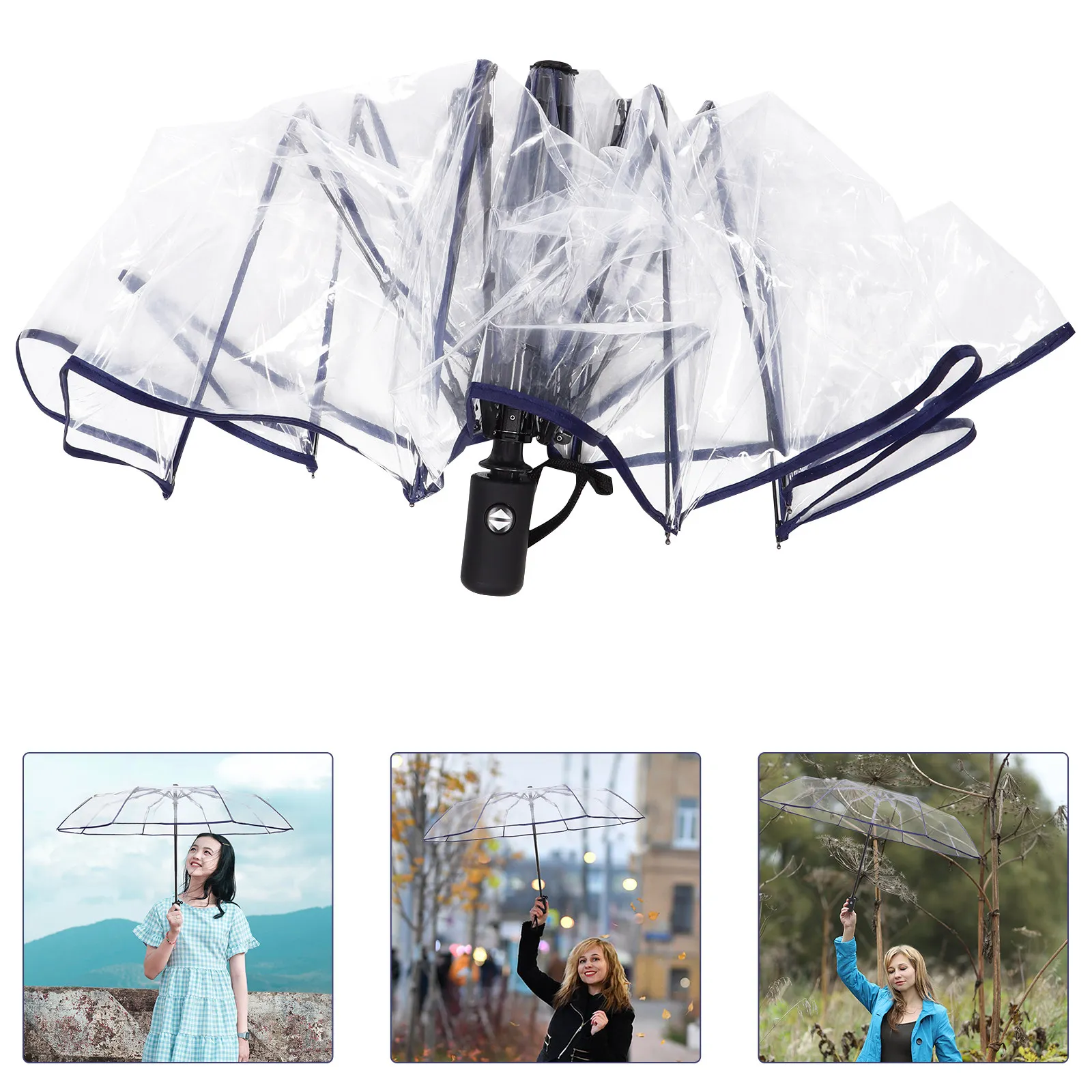 1pc Folding Rainy Day Outdoor Portable Clear Automatic Rainy Tripod Folding Day Umbrella Tripod Umbrella
1pc Folding Rainy Day Outdoor Portable Clear Automatic Rainy Tripod Folding Day Umbrella Tripod Umbrella