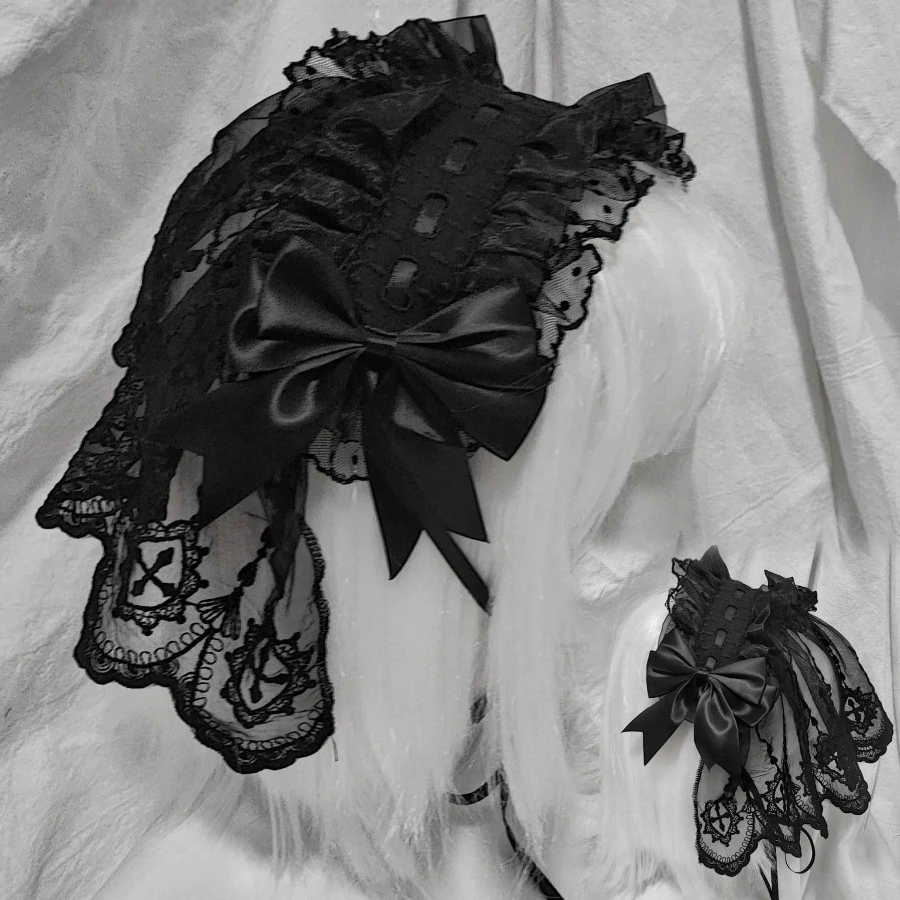 4 Types Original Lolita Bridal Veil Versatile Headband Gothic Dark Lace Angel Headpiece Lolita Cosplay Ruffled Hair Accessory
4 Types Original Lolita Bridal Veil Versatile Headband Gothic Dark Lace Angel Headpiece Lolita Cosplay Ruffled Hair Accessory