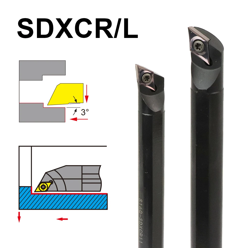 MZG Internal Turning Tool Holder S08K S10K S12M S16Q S20R S25S SDXCR07 SDXCR11 For DCMT Carbide Insert Lathe Cutter Bar SDXCR
MZG Internal Turning Tool Holder S08K S10K S12M S16Q S20R S25S SDXCR07 SDXCR11 For DCMT Carbide Insert Lathe Cutter Bar SDXCR