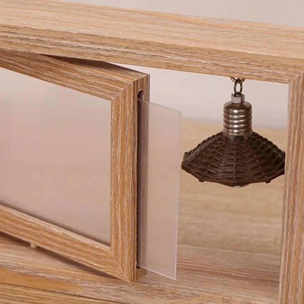 Gifts Double-Sided Wooden Picture Frame Rotate Creative Flip Photo Frame Square Hollow Decorative Frame Living Room
Gifts Double-Sided Wooden Picture Frame Rotate Creative Flip Photo Frame Square Hollow Decorative Frame Living Room