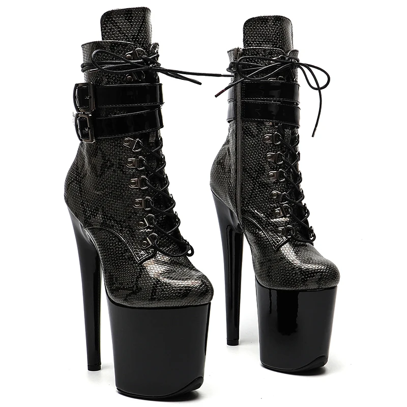 Leecabe 20CM/8inches Snake PU with patent PU exoticism Trend fashion High Heel platform stripper heel Pole Dance boots
Leecabe 20CM/8inches Snake PU with patent PU exoticism Trend fashion High Heel platform stripper heel Pole Dance boots