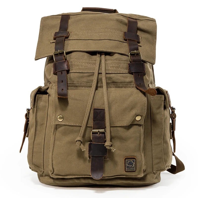 Thick Canvas Military Green Backpack Large Capacity Travel Rucksack for Men Women Hiking Camping School Outdoor Activities
Thick Canvas Military Green Backpack Large Capacity Travel Rucksack for Men Women Hiking Camping School Outdoor Activities