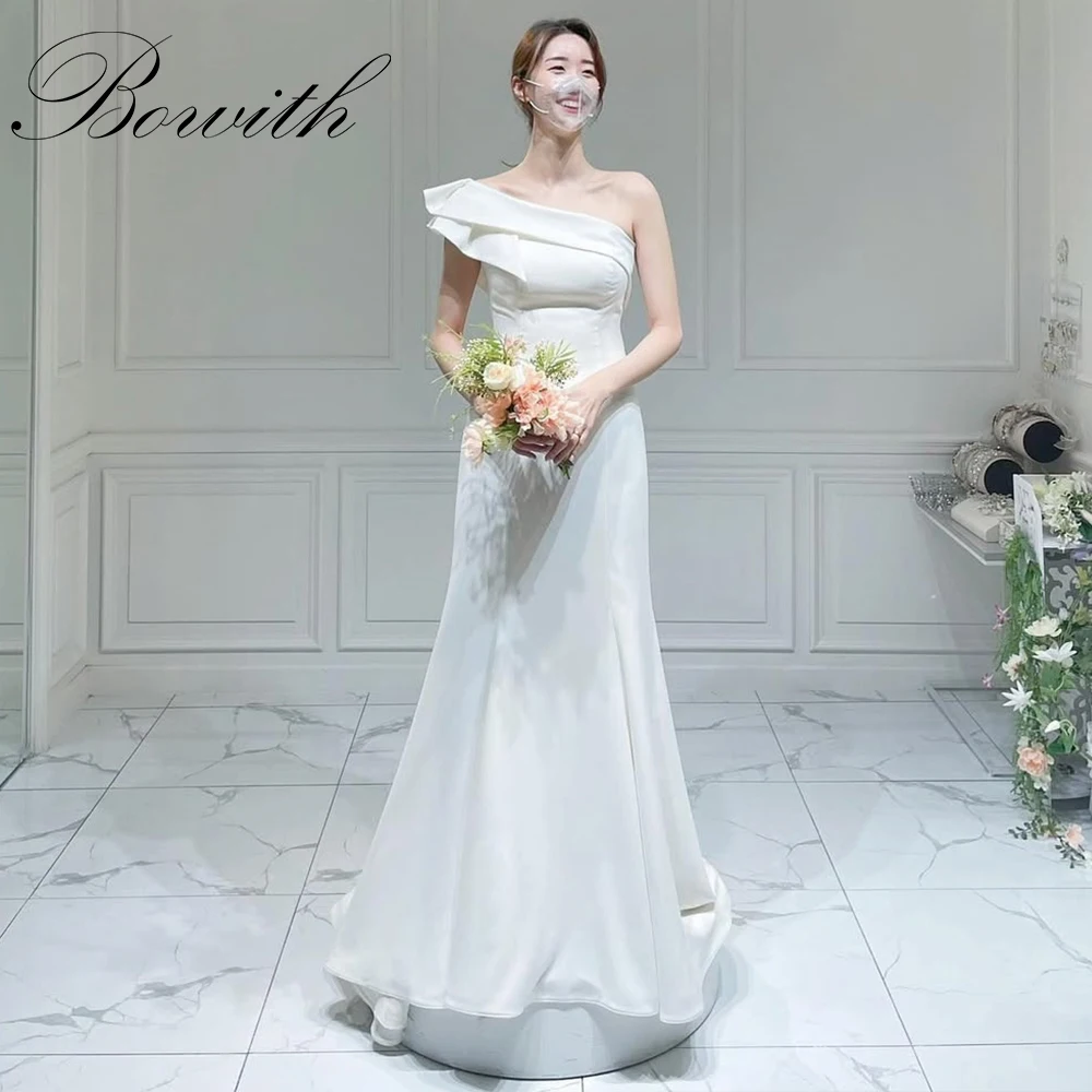 Bowith One Shoulder Korea Wedding Dresses Customized Outdoor Satin Wedding Reception Dress Floor-Length Bridal Gown
Bowith One Shoulder Korea Wedding Dresses Customized Outdoor Satin Wedding Reception Dress Floor-Length Bridal Gown
