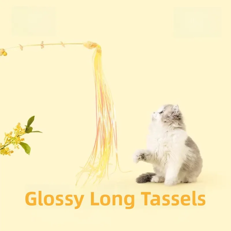 Игрушка-дразнилка Fumao с цветком османтуса и колокольчиком, прочная, интерактивная, для котят, против скуки
Игрушка-дразнилка Fumao с цветком османтуса и колокольчиком, прочная, интерактивная, для котят, против скуки