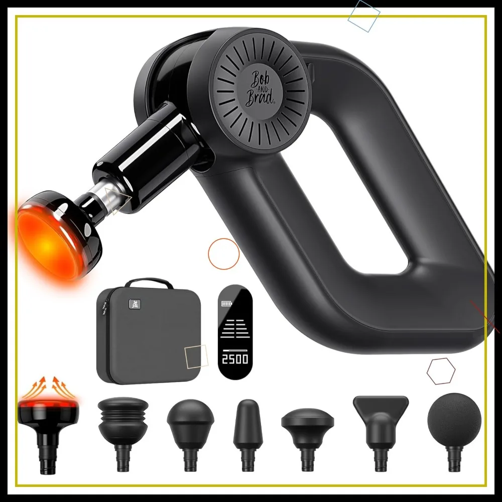 Heated Massage Gun with 16mm Amplitude, Deep Tissue Percussion for Muscle Recovery, Quiet Electric Handheld Massager
Heated Massage Gun with 16mm Amplitude, Deep Tissue Percussion for Muscle Recovery, Quiet Electric Handheld Massager