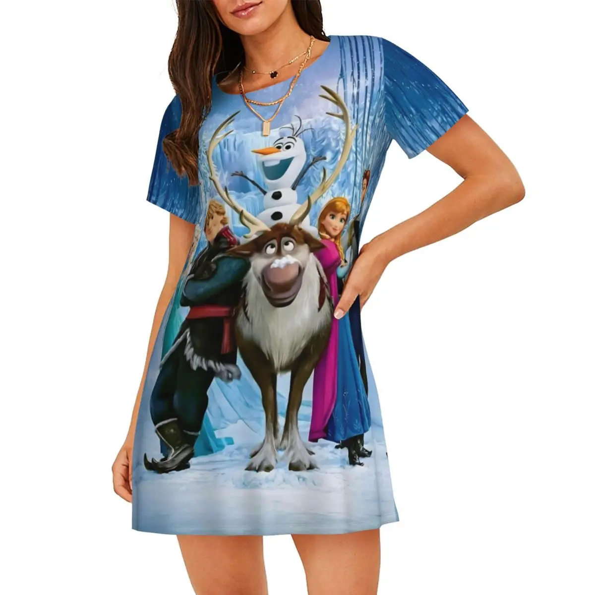 Custom Frozen Sleepshirts Sleeping Travels Loose Sleepdress Pajama Animated Musical Fantasy Film Dress Soft Nightdress Sleepwear
Custom Frozen Sleepshirts Sleeping Travels Loose Sleepdress Pajama Animated Musical Fantasy Film Dress Soft Nightdress Sleepwear