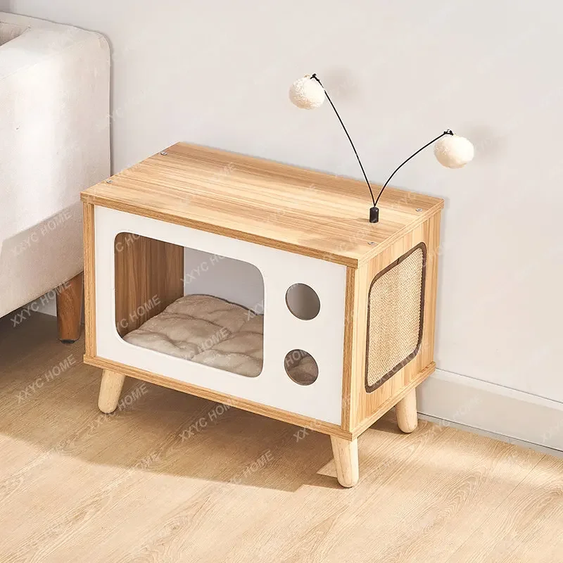 Semi-Enclosed Cat Nest House Cat House Bed Four Seasons Universal Removable and Washable Mat Supplies
Semi-Enclosed Cat Nest House Cat House Bed Four Seasons Universal Removable and Washable Mat Supplies