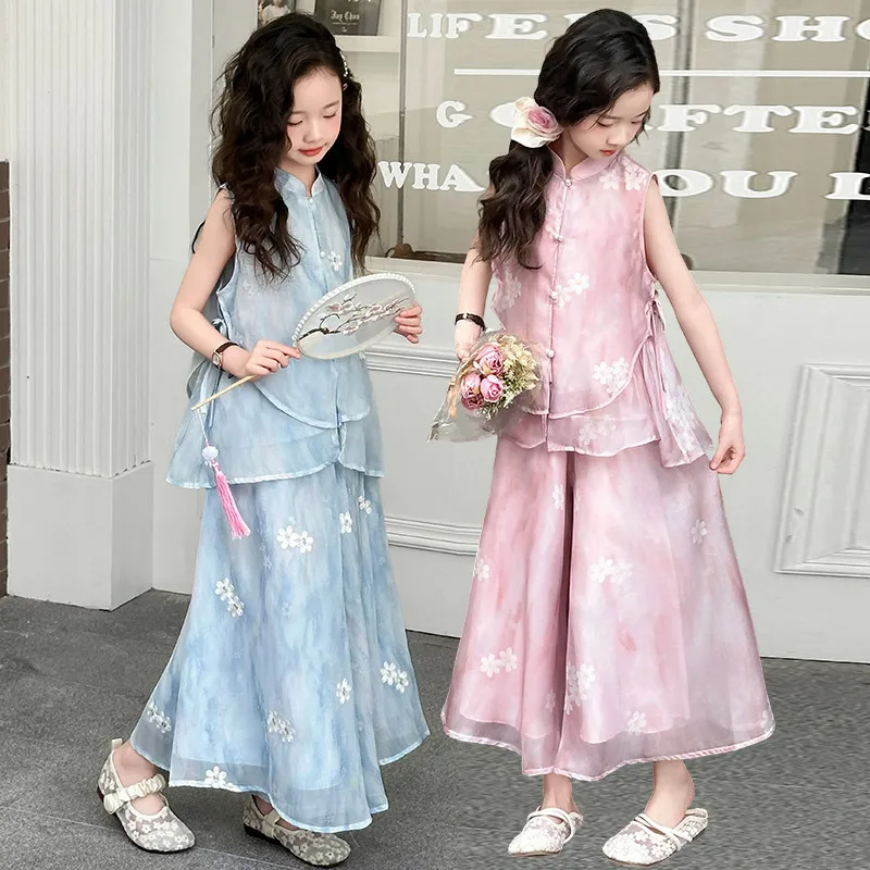 Girls Suit 2025 Summer New Childrens Clothes Girls Baby Fashion New Chinese Embroidery Chivalry Two-piece Casual Simple Daily
Girls Suit 2025 Summer New Childrens Clothes Girls Baby Fashion New Chinese Embroidery Chivalry Two-piece Casual Simple Daily