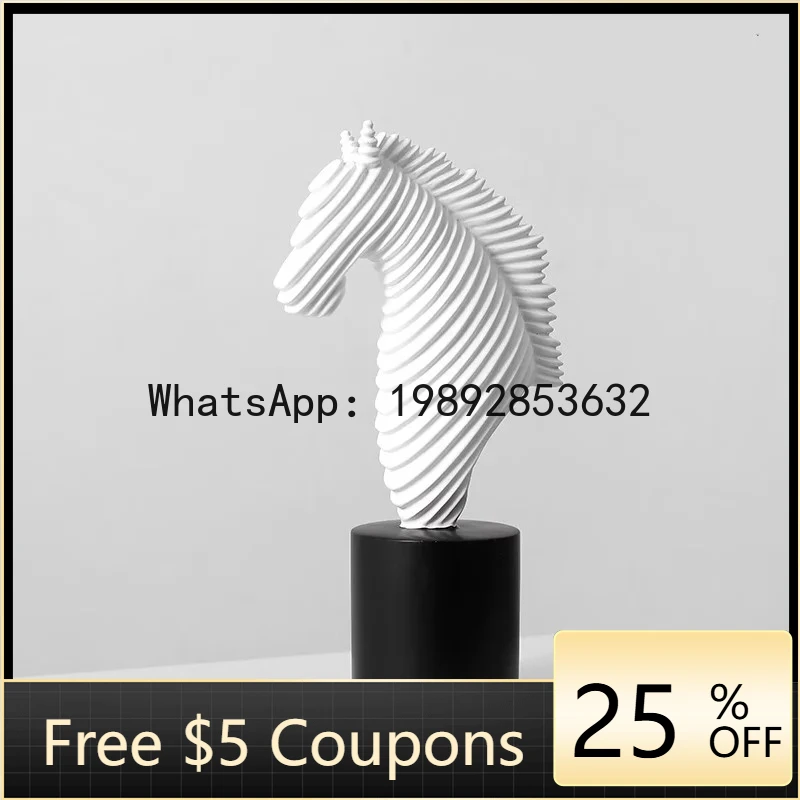 U3 Abstract Striped Horse Head Horse Sculpture Abstract Striped Geometric Statue Arched Arc Decorative Figurines Home Decoration
U3 Abstract Striped Horse Head Horse Sculpture Abstract Striped Geometric Statue Arched Arc Decorative Figurines Home Decoration