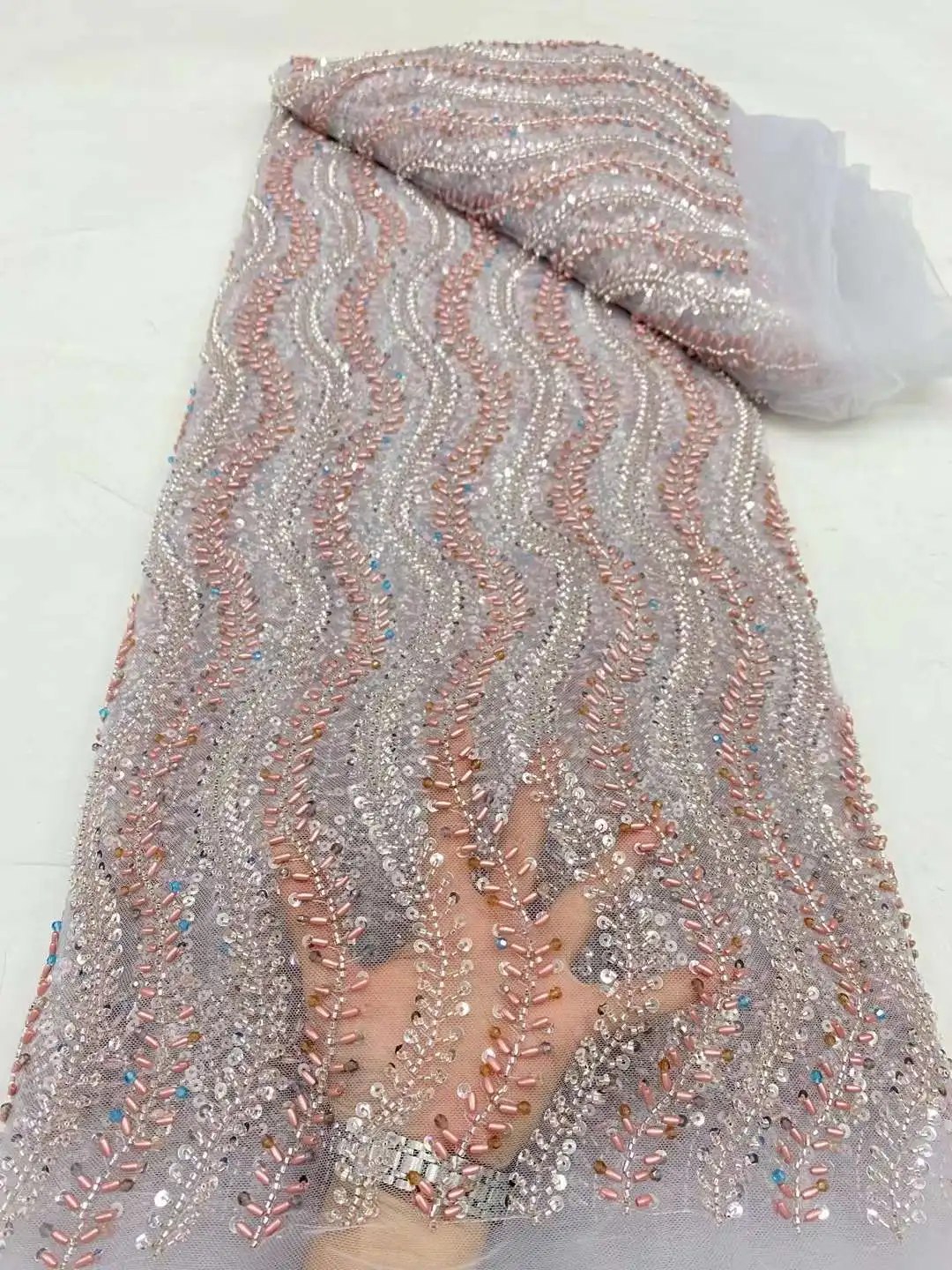 High Quality Fashion French Mesh Embroidery Beads Lace Fabric African Nigerian Sequins Lace Fabric For Wedding Dress Sewing Dp
High Quality Fashion French Mesh Embroidery Beads Lace Fabric African Nigerian Sequins Lace Fabric For Wedding Dress Sewing Dp