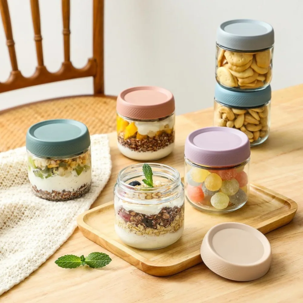 6Pcs Multifunctional 10/16/24 Oz Overnight Oat Jar Leak-Proof Glass Food Storage Jar with Lid Sealed Fresh-keeping Jar Yogurt
6Pcs Multifunctional 10/16/24 Oz Overnight Oat Jar Leak-Proof Glass Food Storage Jar with Lid Sealed Fresh-keeping Jar Yogurt