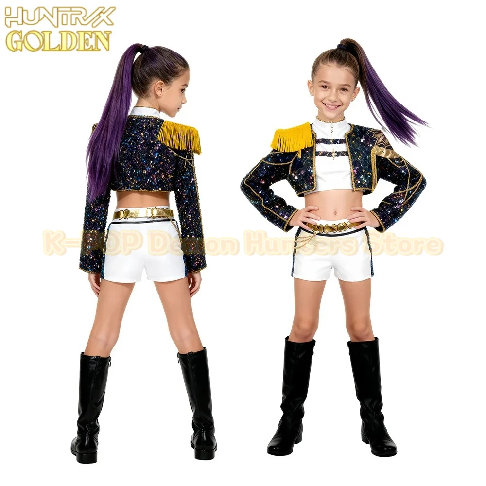 New 2025 Halloween Anime Kids Kpop Demon Hunter Cosplay Rumi Zoey Mira Cosplay Costume Child Girls Stage Performance Clothes
New 2025 Halloween Anime Kids Kpop Demon Hunter Cosplay Rumi Zoey Mira Cosplay Costume Child Girls Stage Performance Clothes