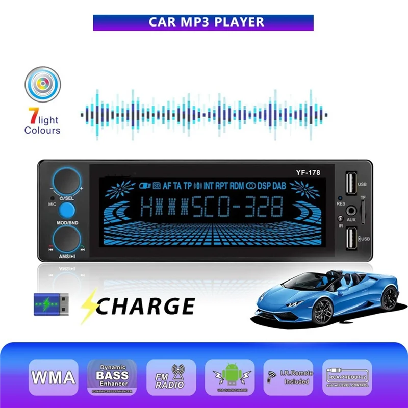 1 Din Car Radio MP3 Player Car Multimedia Stereo Player Car FM AUX Input Receiver
1 Din Car Radio MP3 Player Car Multimedia Stereo Player Car FM AUX Input Receiver