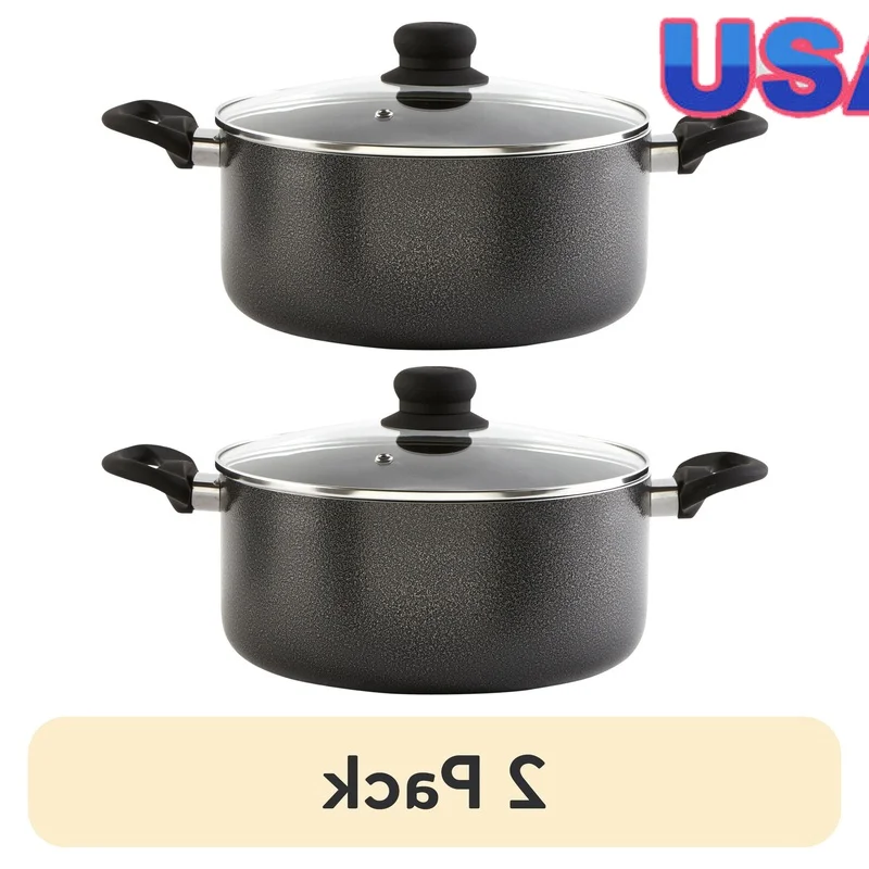10Qt Nonstick Stock Pot with Glass Lid Charcoal Aluminum Soft Touch Handles Multipurpose Cooking Soups Stews Pasta and More
10Qt Nonstick Stock Pot with Glass Lid Charcoal Aluminum Soft Touch Handles Multipurpose Cooking Soups Stews Pasta and More