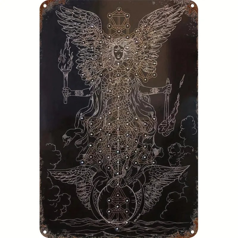 Elegant Vintage Angelic Aluminum Wall Plaque, 8x12 Inches, Intricate Design with Flames & Lanterns, Ideal for Home, Office, Cafe
Elegant Vintage Angelic Aluminum Wall Plaque, 8x12 Inches, Intricate Design with Flames & Lanterns, Ideal for Home, Office, Cafe