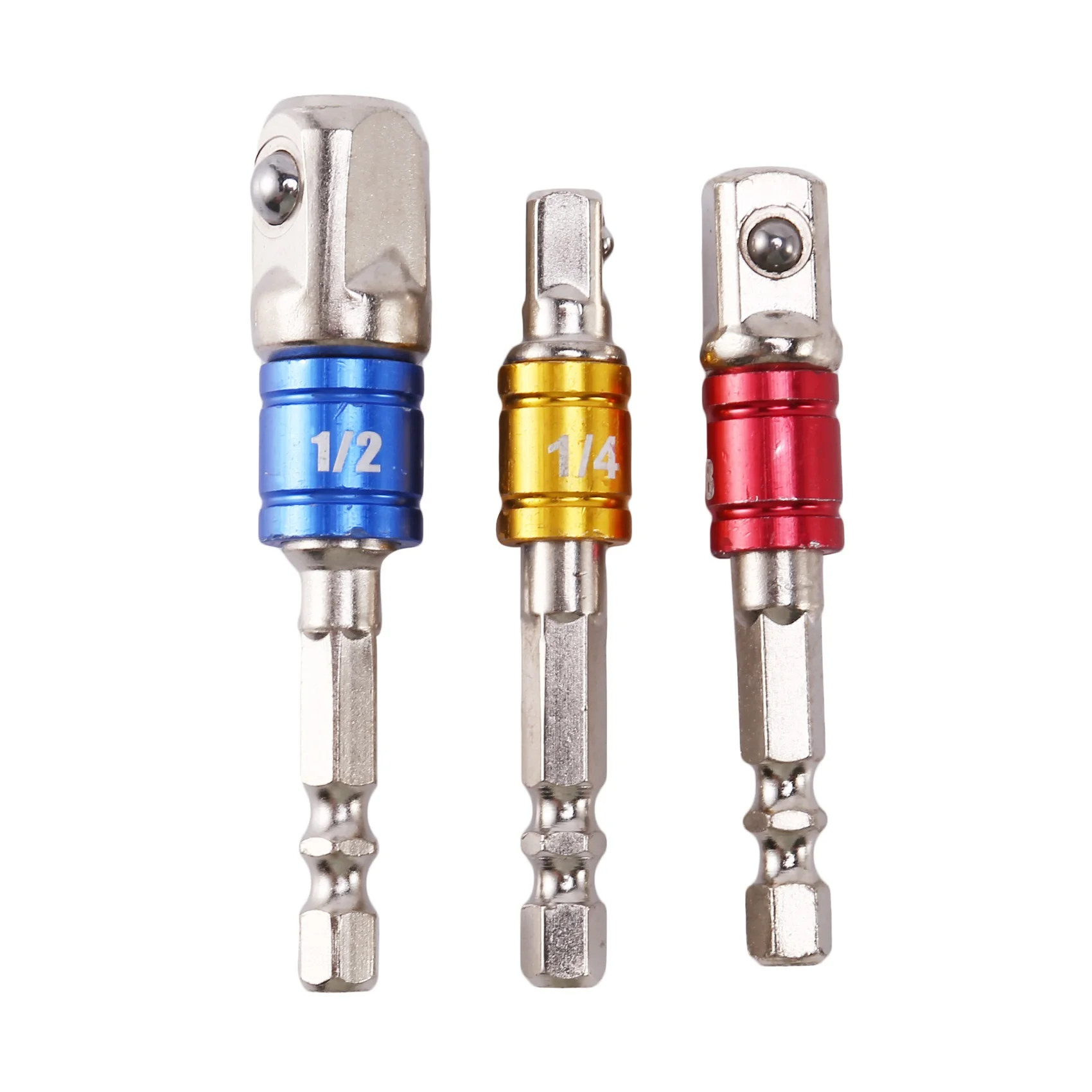 3PCS Socket Adapter Impact Set Hex to 1/4 3/8 1/2 inch Colorful Extension Converter Impact Drill Bits Driver Power Hand Tools Tu
3PCS Socket Adapter Impact Set Hex to 1/4 3/8 1/2 inch Colorful Extension Converter Impact Drill Bits Driver Power Hand Tools Tu