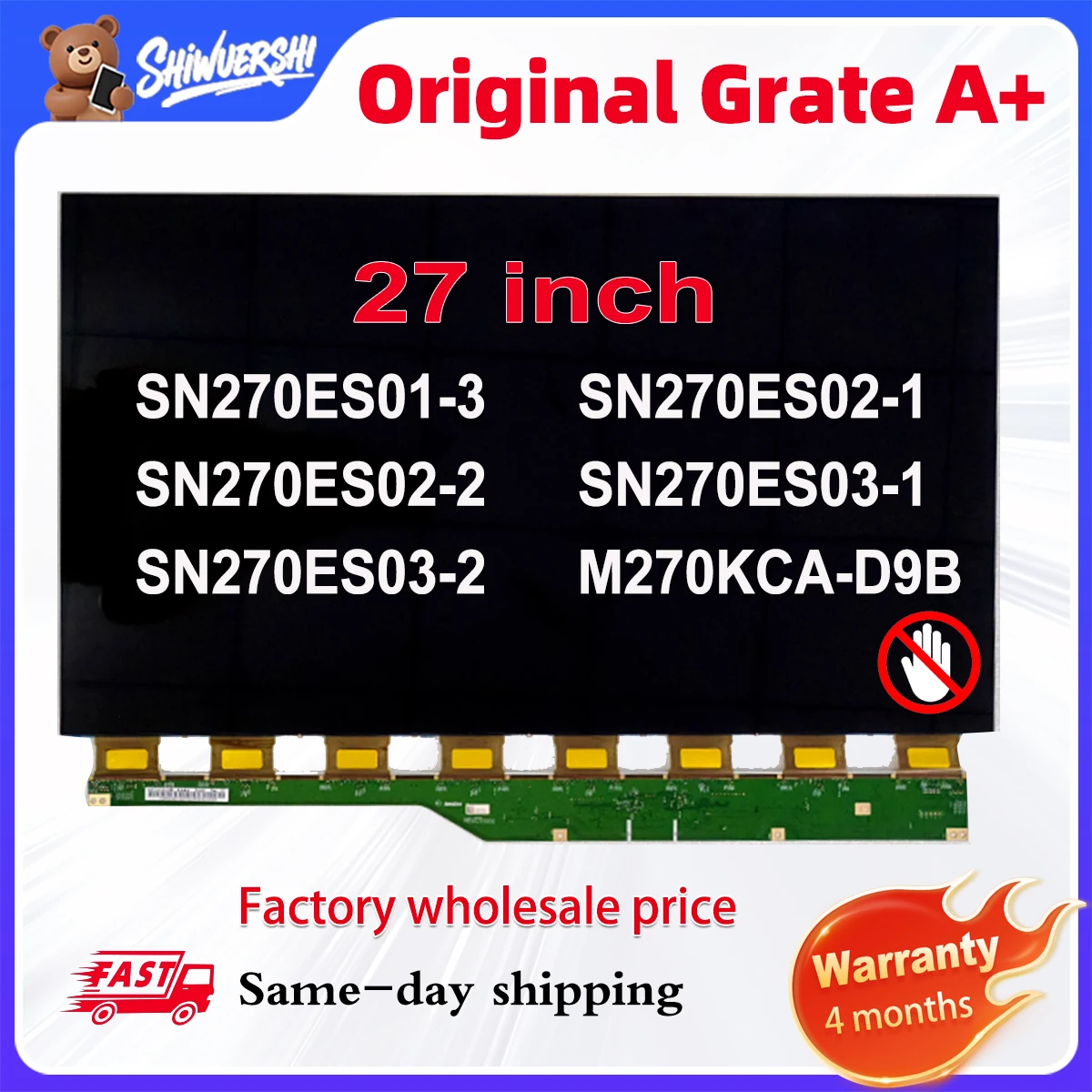 Original New A+ 27'' Only Lcd Glass Screen SN270ES01-3 SN270ES02-1 SN270ES02-2 SN270ES03-1 SN270ES03-2 M270KCA-D9B M270KCA D9B
Original New A+ 27'' Only Lcd Glass Screen SN270ES01-3 SN270ES02-1 SN270ES02-2 SN270ES03-1 SN270ES03-2 M270KCA-D9B M270KCA D9B