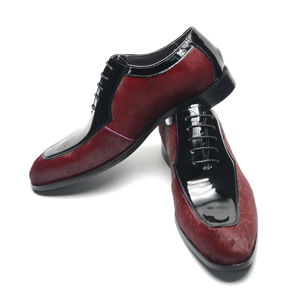 Luxury Designer Italian Men's Genuine Leather Maroon Horsehair Dress Shoes for Social Wedding Party Evening Man Suit Oxfords
Luxury Designer Italian Men's Genuine Leather Maroon Horsehair Dress Shoes for Social Wedding Party Evening Man Suit Oxfords