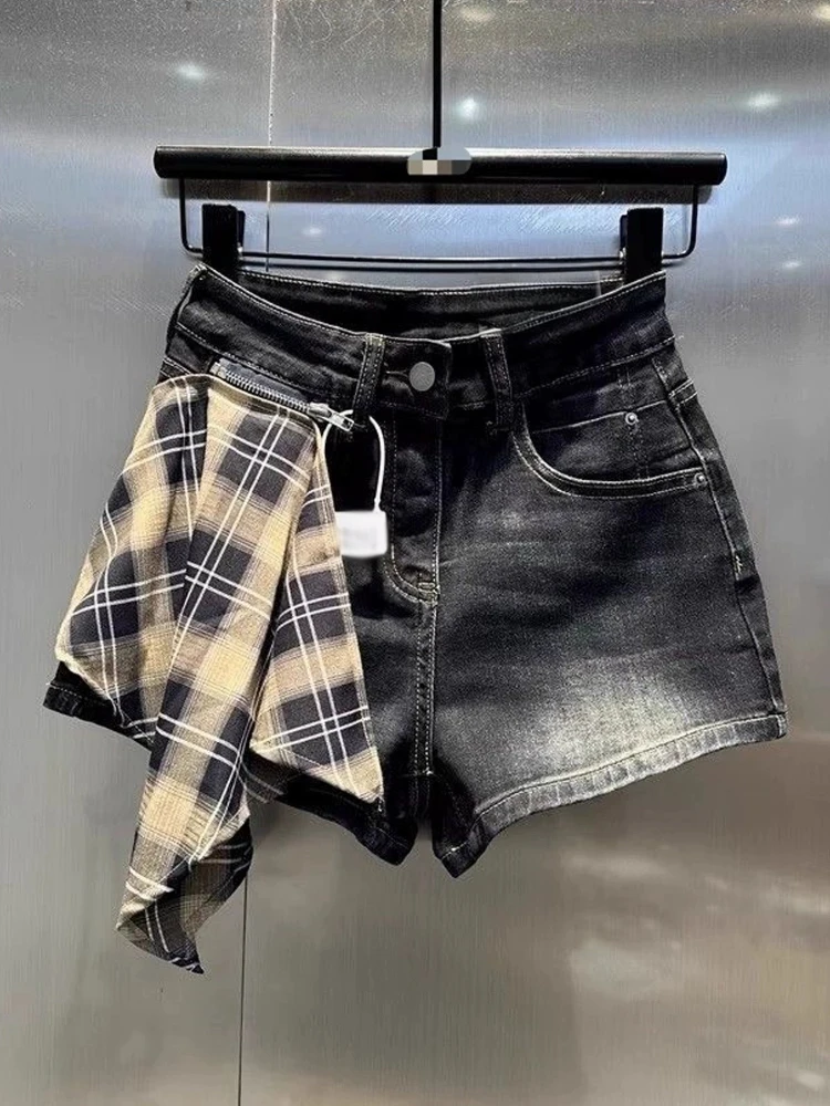 Shorts European Style Designer Plaid Patchwork Denim Women 2026 Summer New Elegant Sexy And Chic Slimming A Shape Cute Hot Pants
Shorts European Style Designer Plaid Patchwork Denim Women 2026 Summer New Elegant Sexy And Chic Slimming A Shape Cute Hot Pants