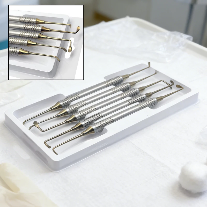 Набор из 5 инструментов для синус-лифтинга и имплантации зубов, двусторонние элеваторы из нержавеющей стали, хирургический стоматологический набор
Набор из 5 инструментов для синус-лифтинга и имплантации зубов, двусторонние элеваторы из нержавеющей стали, хирургический стоматологический набор