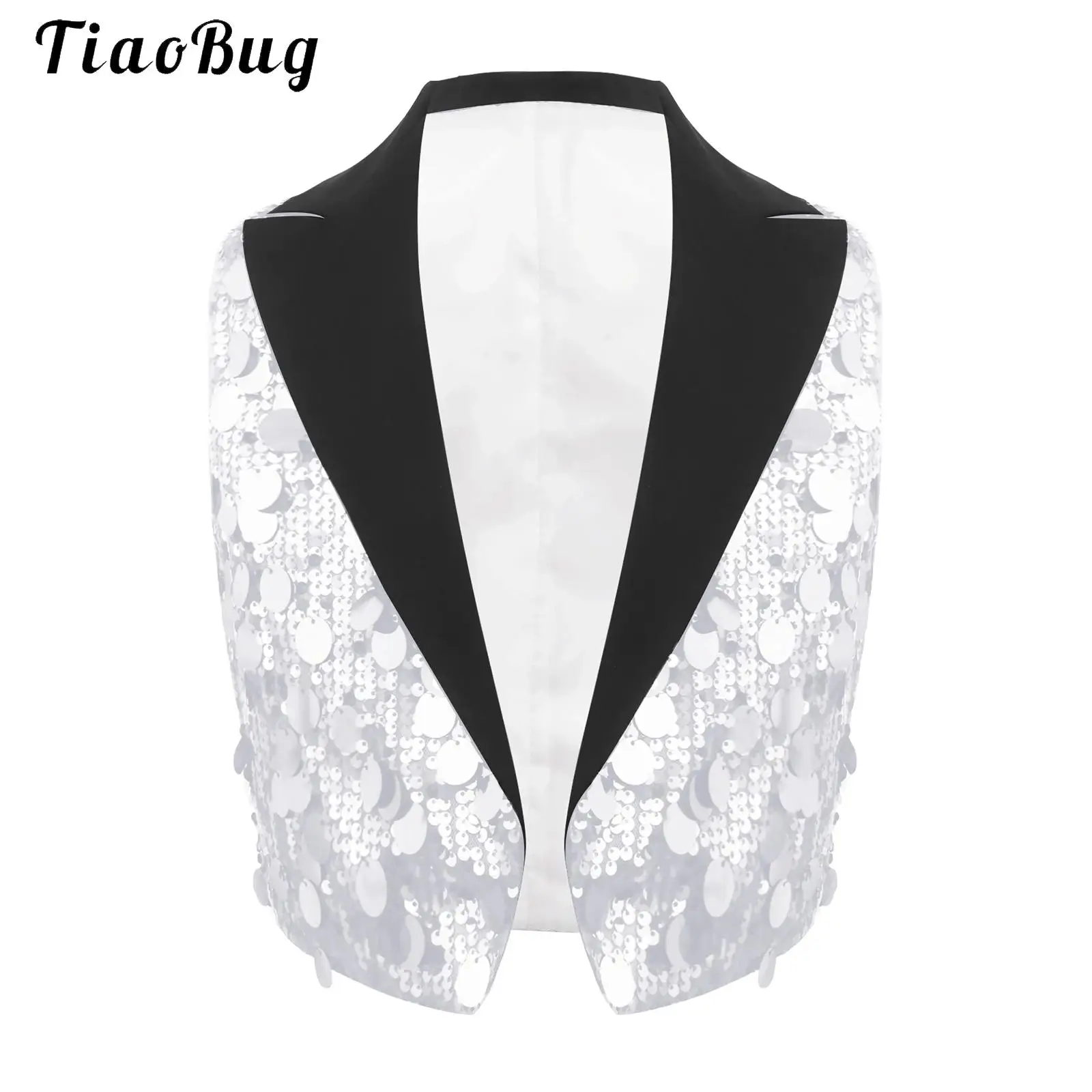 Kids Girls Sequin Waistcoat Sleeveless Color Block Tank Top Lapel V Neck Open Front Fully Lining Vest
Kids Girls Sequin Waistcoat Sleeveless Color Block Tank Top Lapel V Neck Open Front Fully Lining Vest