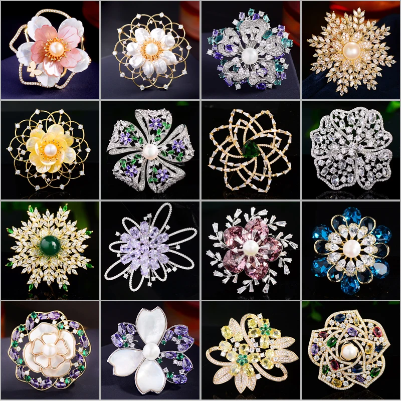 2025 New High-end Shell Pearl Flowers Brooches for Women Luxury Micro-inlaid Zircon Camellia Snowflakes Corsage Accessories Pins
2025 New High-end Shell Pearl Flowers Brooches for Women Luxury Micro-inlaid Zircon Camellia Snowflakes Corsage Accessories Pins