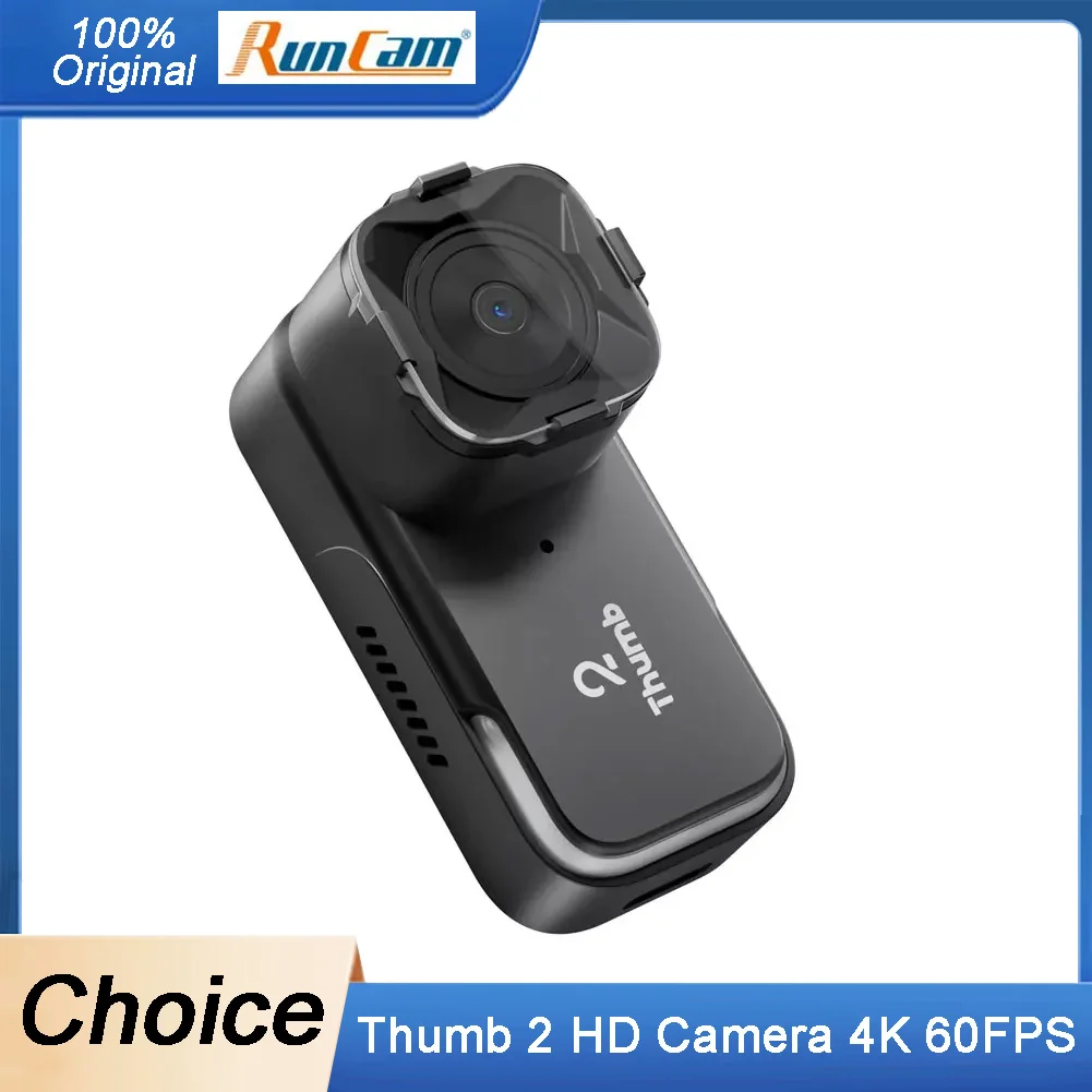 RunCam Thumb 2 4K 2,7K новая версия HD записывающая камера встроенный гироскоп 27 г небольшой свет для гоночного дрона FPV 
RunCam Thumb 2 4K 2,7K новая версия HD записывающая камера встроенный гироскоп 27 г небольшой свет для гоночного дрона FPV