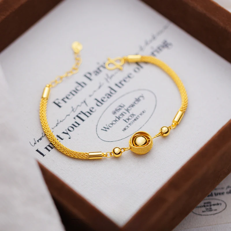 Luxury 100% Real 24K Gold Palace Chinese Style Lucky Bead Bracelet Fashion High-End Sense Hand Jewelry
Luxury 100% Real 24K Gold Palace Chinese Style Lucky Bead Bracelet Fashion High-End Sense Hand Jewelry