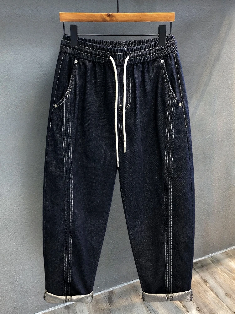 Spring Autumn Men's Casual Dstring Waed Original Color Denim Pants Loose Straight Leg Trendy Brand Versatile Wide Leg Jeans
Spring Autumn Men's Casual Dstring Waed Original Color Denim Pants Loose Straight Leg Trendy Brand Versatile Wide Leg Jeans