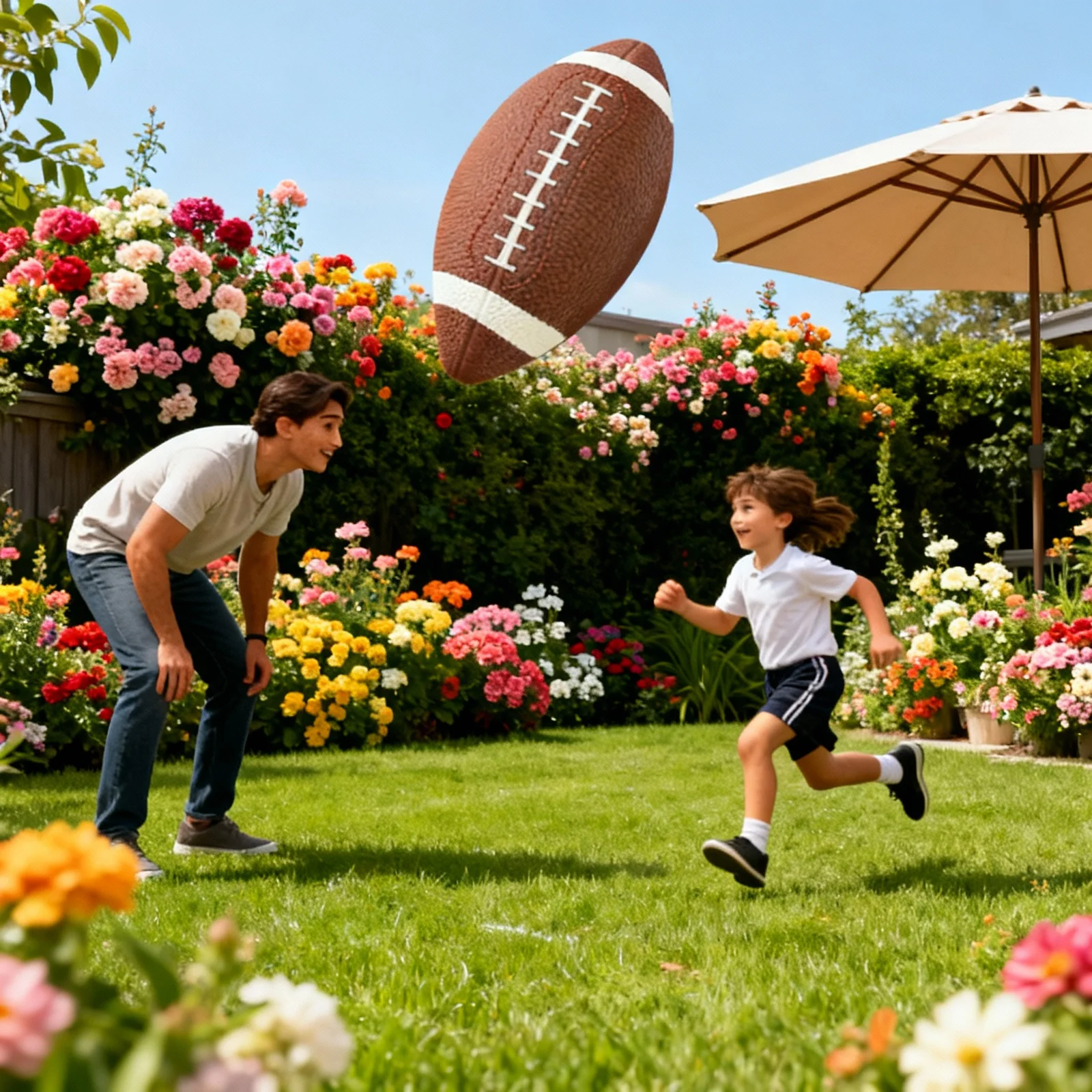 Rugby Ball Size 5 Synthetic Sturdy Fall Resistant Surface for Catching Throwing Practice Youth Sports Activity
Rugby Ball Size 5 Synthetic Sturdy Fall Resistant Surface for Catching Throwing Practice Youth Sports Activity