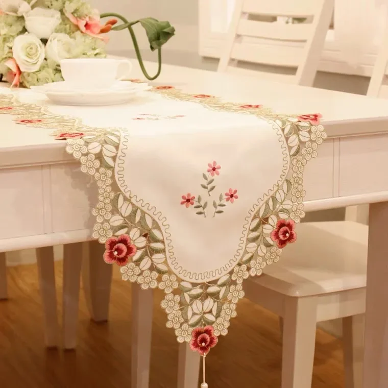 Embroidered Floral Table Runner Dining Table Spring Flower Polyester Hollow Fabric Art Tea TableCloth Table Flag Home Decoration
Embroidered Floral Table Runner Dining Table Spring Flower Polyester Hollow Fabric Art Tea TableCloth Table Flag Home Decoration