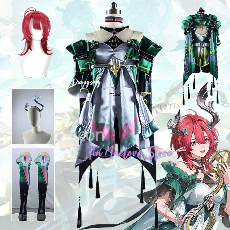 Wuthering Wave Cosplay Game Ciaccona Anime Costume Forest Styles Dress Furry Horn Stocking Red Wigs Kawaii Lovely Cos Customized
Wuthering Wave Cosplay Game Ciaccona Anime Costume Forest Styles Dress Furry Horn Stocking Red Wigs Kawaii Lovely Cos Customized