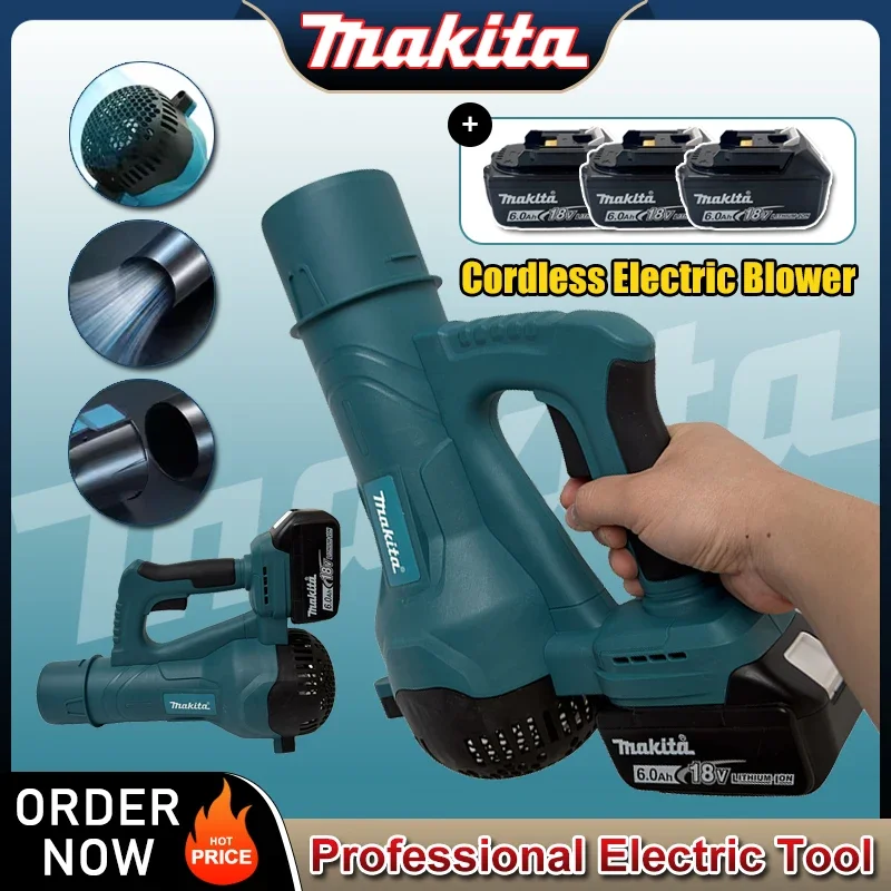 Makita Brushless Cordless Air Blower Handheld Leaf jet Turbo Blower Power Tool For 18V Battery
Makita Brushless Cordless Air Blower Handheld Leaf jet Turbo Blower Power Tool For 18V Battery