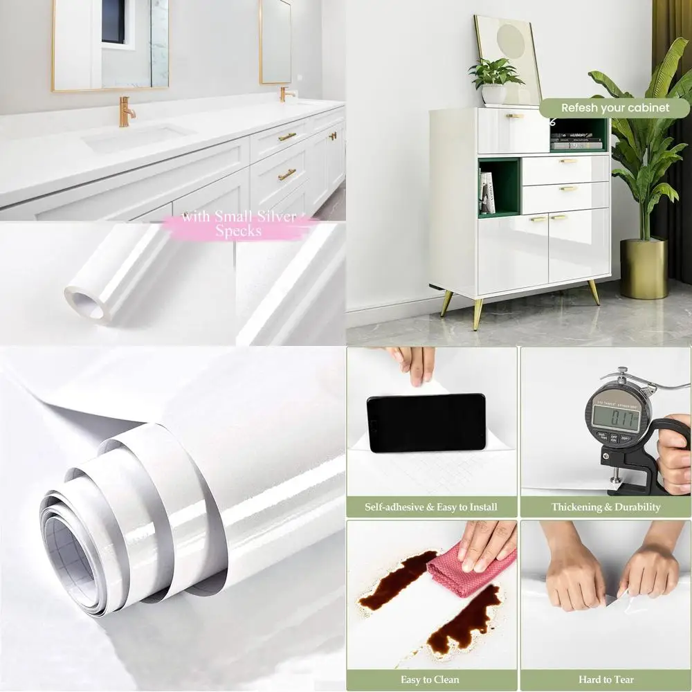 Самоклеящаяся декоративная пленка с эффектом переливающегося блеска, 35,4 x 196 см, съемная, для декора поверхностей
Самоклеящаяся декоративная пленка с эффектом переливающегося блеска, 35,4 x 196 см, съемная, для декора поверхностей