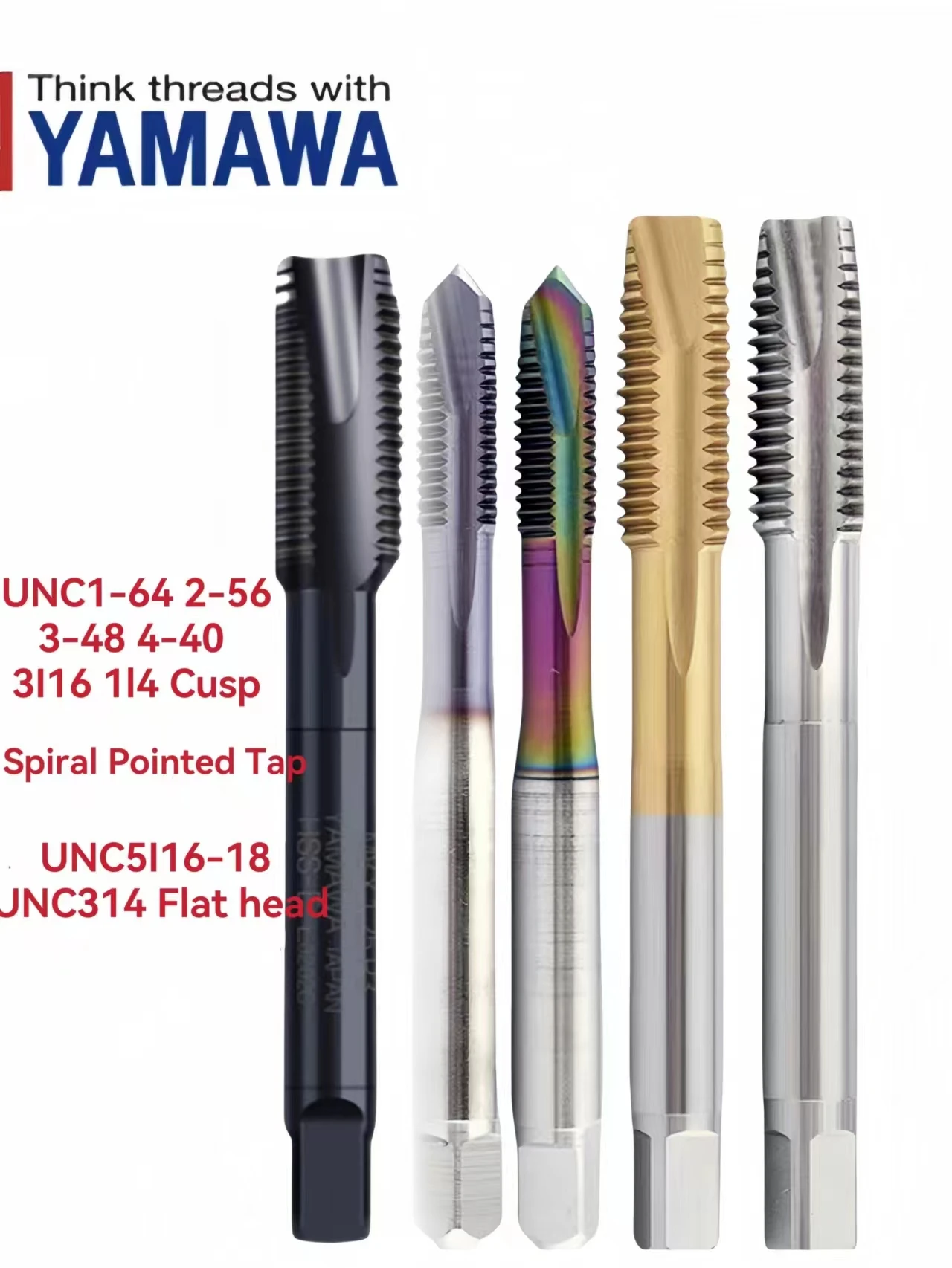 Японская yamawаспираль заостренный кран UNC 1-64 2-56 3-48 4-40 5-40 6-32 8-32 3I16 10-24 12-24 1I4 5I16 3I8
Японская yamawаспираль заостренный кран UNC 1-64 2-56 3-48 4-40 5-40 6-32 8-32 3I16 10-24 12-24 1I4 5I16 3I8